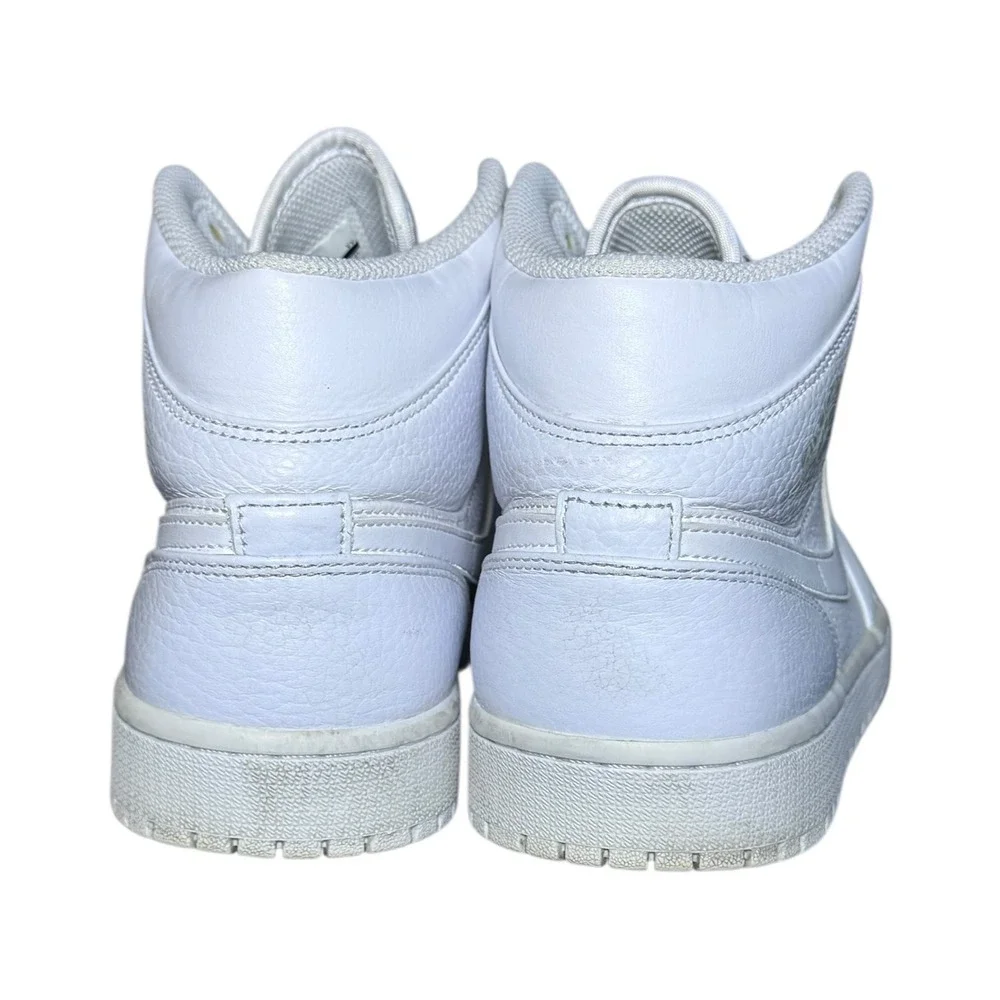 Nike Air Jordan 1 Mid Triple White 554724-109‎ Men's US Size 10 No Box